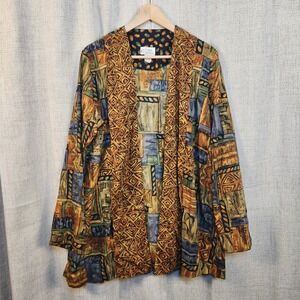 VTG Cristin Stevens Lightweight Jacket Women's M Multicolor Abstract Layer Cover